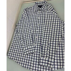 Mizzen Main Leeward Performance Shirt Mens XL Classic Windowpane Plaid Stretch